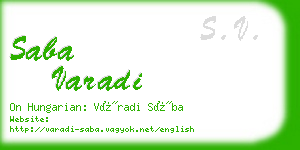 saba varadi business card